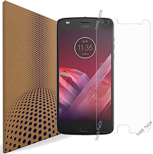 MOTO Z2 Play Glass Screen Protector, VLP Smooth 2.5D Edge 9H Hardness Anti Scratch Fingerprint Resistant 98% Clarity Tempered Glass Screen Protectors for MOTO Z2 Play
