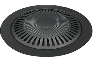 XJKLBYQ Assiette de Grill antiadhésive, Grill BBQ coréen, Plateau de Grill, Grille-Ciel Rond.