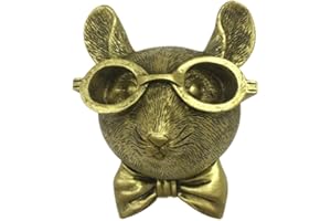 SASKATE Wall Decoration Animal Head, Imitation Copper Resin Animal Wall Hanging Indoor Home Bedroom Living Room Fireplace Office Wall Decoration Pendant