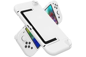GXGM 1 PCS Cover per Custodia Nintendo Switch 2,Accessori per Console di Gioco,Grip Ergonomico Antiscivolo Custodia Switch 2, Custodia Protettiva Custodia Rigida,Bianco