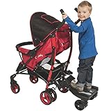 Buggyboard Trittbrett Mitfahrbrett Rollbrett + Zusatzsitz (Erweiterung) für Kinderwagen Buggy Jogger bis 20 Kg - 6
