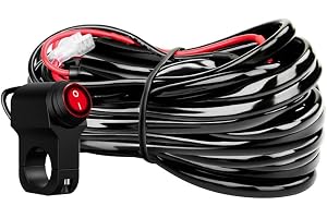 Gebildet LED Light Bar Kabelnät för 180W+180W LED-ljus - Vattentätt Styrströmbrytare Strömrelä 2 ledningar 12V Vattentät Blad