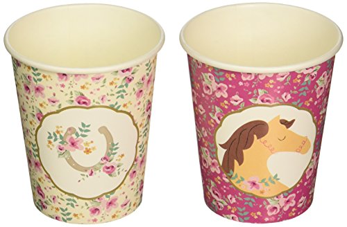 Talking Tables X 2 Designs Pony Party Tasse, 12 Stück