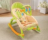 Fisher-Price Newborn-To-Toddler Portable Rocker, Lizards – Babywippe/Schaukelstuhl – aus USA - 12