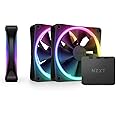 NZXT F120 RGB Duo Triple Pack - 3 ventiladores RGB de doble cara de 120 mm con controlador RGB - 20 LEDs direccionables indiv