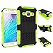 Produktbild Für Samsung Galaxy J1 Hülle Case With Kickstand / Stand,EMAXELERS Slim Protective schutz Design Secure sicher Non-Slip Grip griff einzigartige Unique Hybrid weich Soft & Hard Shockproof Protection Hülle Cover for Samsung Galaxy J1 (Green)