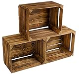 wandregal holz metall rund Wunderschöne alte, gebrauchte Kiste mit einer unverwechselbaren gebrannten, flambierten Optik