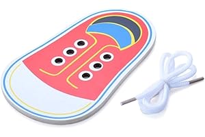 AimdonR GOW5 La Pratica dei Bambini Che Indossano Le Loro Scarpe, Acrilico, a