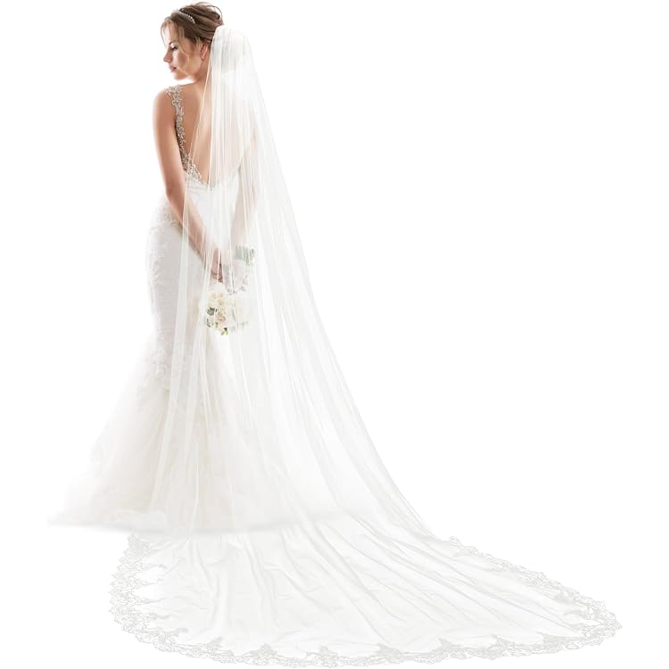 Brautschleier Lang – 3 Meter, Weiß, Mit Kamm, Für Hochzeiten & Besondere Anlässe