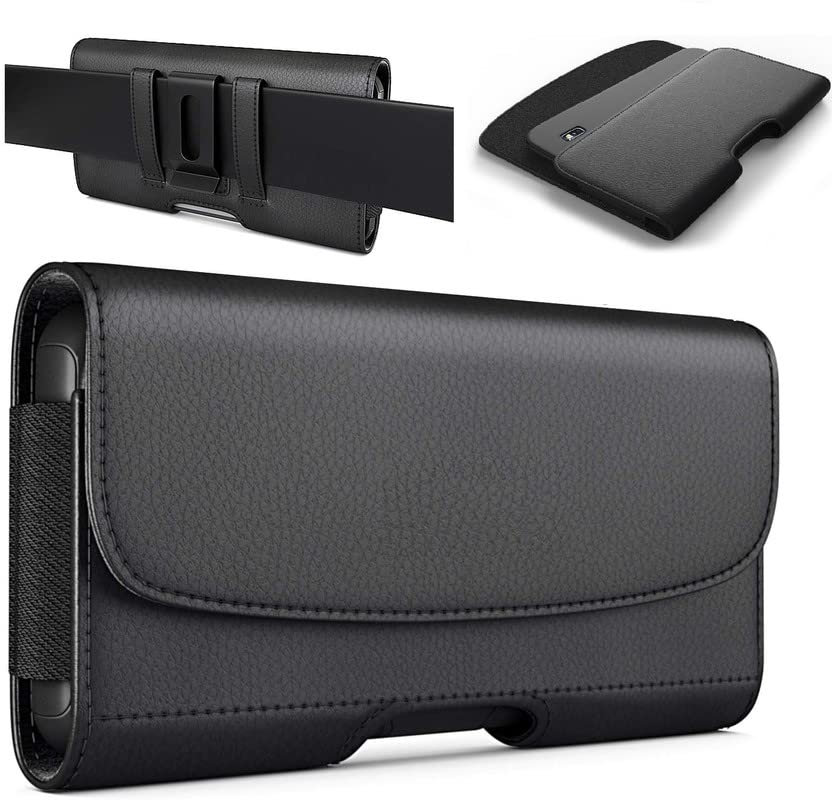 LIKECASE Belt Clip Pouch case Flip Cover Holster with Magnetic Lock Compatible for Samsung Galaxy S23 Ultra/Samsung Galaxy S22 Ultra/Samsung Galaxy S21 Ultra (Black)