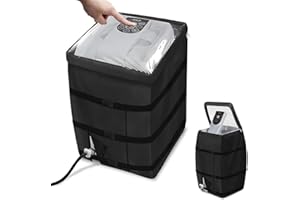 Domigard Warmwasserbereiter Pumpenabdeckung, Whirlpool-Heizungspumpenabdeckung mit Reißverschluss-Öffnung und transparentem PVC-Top-Fenster für mehrere Whirlpool-Pumpen (schwarz)