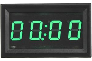 TKSE Orologio Elettronico Digitale LCD per Auto - YB27T LED Luminoso Decorazione Accessorio (Verde)