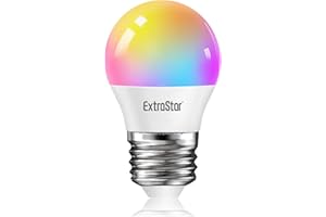 EXTRASTAR Alexa LED Lampe AG45 WiFi Smart Glühbirne,4.9W 470LM Mehrfarbige wlan Dimmbar Birne, Kompatibel mit Alexa Echo,Google Home,1er Pack