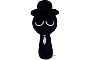 Super JAKES Sprunki Plush, Sprunki Game Plush Toys,Soft Stuffed Animal Pillow Figure Doll Christmas Birthday Gifts for Adult Kids (Black)