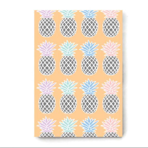 A5 Pineapple Notebook, Recycled, 48 Lined Pages, Cute Stationery