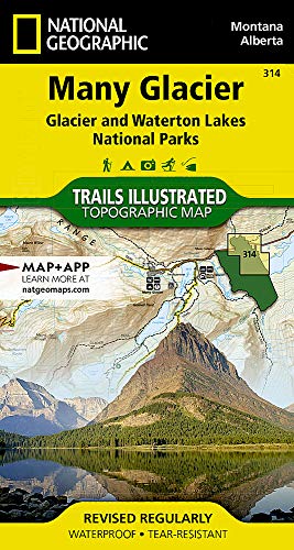 Many Glacier, Glacier National Park (National Geographic Trails Illustrated Map) [Idioma Inglés]
