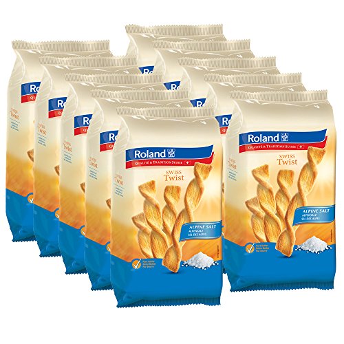 Preisvergleich Produktbild 10er SET Roland Swiss Twist Alpensalz 100 g / Salz Gebäckstangen