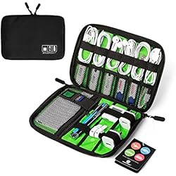 bagsmart Organisateur de Sac pour Accessoires Électroniques Housse de Rangement pour Câbles, Clé USB, Disque Dûr, Cartes Mémoires, Chargeur, Batterie