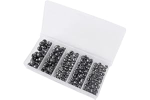 AMZLORD 100pcs Round Split Shot Fishing Weights Set Removable Sinkers Drop Tackle