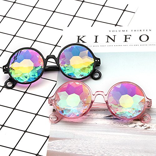ulofpc Kaleidoskop Rainbow Steampunk Goggles Kristall Linsen Schweißen Auge schützen Vintage Gläser