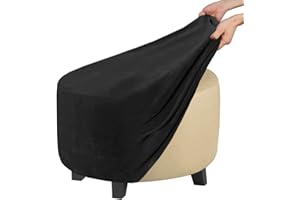 ZEaink Copri Pouf Rotondo Elasticizzato Fodera per Ottomana Copertura Dell'Ottomano Jacquard Copri Poggiapiedi Ottomano Pouf Rotondo Copertura per Poggiapiedi (Color : #13, Size : 50x50x40cm)