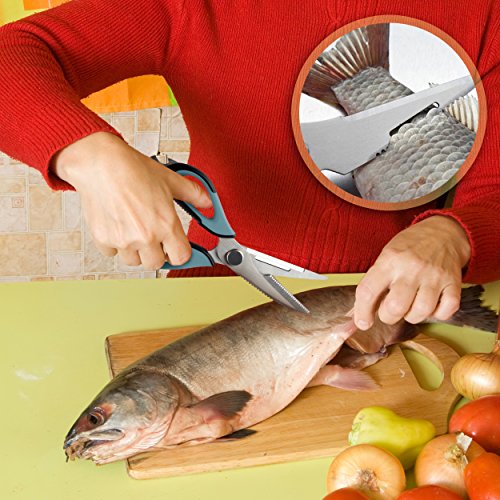 ORBLUE Küchenschere (grau) mit mehreren Zusatzfunktionen - 3