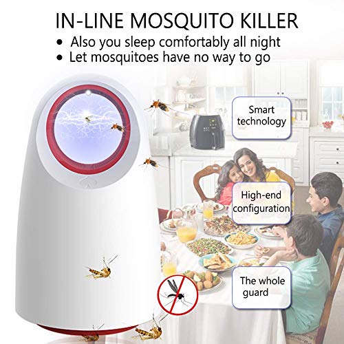 Grey-mond Lámpara Antimosquitos - 5W Trampas para Insectos Matamoscas/Mata Mosquitos Eléctrico para Proteger a los niños, Mata Insectos con 368NM Luz Ultravioleta USB LED, Sin Productos Químicos