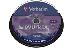 Lot de 10 DVD + R DL 8,5 Go 8 x Verbatim