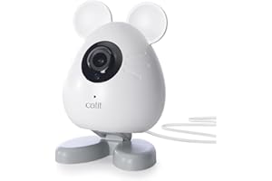 Catit PIXI Smart Mouse-Shaped Cat indoor Camera, App-Controlled Pet, White