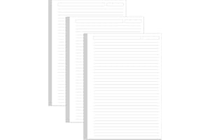 YARIDAR (3-Pack) Unpunched Lined Refill Paper - A5 Loose Leaf Paper for Ring Binder/Discbound Notebook Planner Inserts, 300 Sheets/600 Pages,100gsm Ruled White Pages, 5.8" x 8.25”
