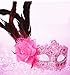 Produktbild Halloween Maske,die eine Masquerade gemaltes Spitze Federn bildet Schöne Prinzessin Schablonen,Rosa
