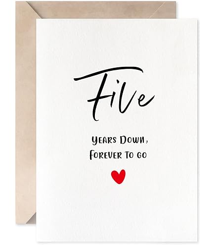 Karte Zum 10. Hochzeitstag – „Ten Years Down Forever To Go“, 12,7x17,8 Cm, Mit Umschlag
