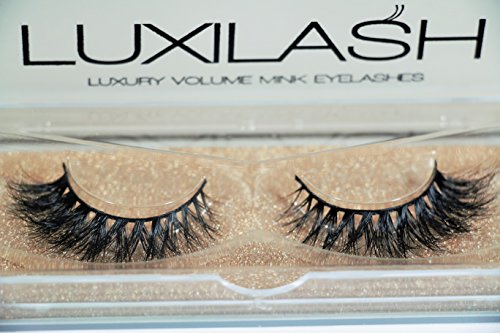 Luxilash KYLIE Natürlich wirkende FALSCHE ECHTFELL-WIMPERN | Luxus Doppel-Streifen 25 x verwendbar | 3D-Effekt | Sibirischen Nerz 100% gewaltfrei produziert | Erstaunliche Wimpernverlängerung - 2