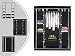 Produktbild Leogreen - Stoffschrank, Faltbarer Camping-Kleiderschrank, 3 Türen, 172 x 134 x 43 cm, Schwarz, Material: Kunststoffrohrverbinder