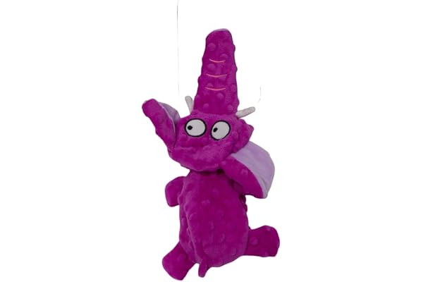 Jack and Vanilla, Jouet interactif en Peluche pour Chien en Forme d'éléphant, Doux et Durable, idéal pour Le Jeu, 28 cm, Couleur Rose, Modèle Bubble Plush