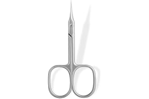 BNG Cuticle Scissors Professional Sharp Curved Cuticle Nail Scissors for Women Men, Stainless Steel Cuticle Nipper Nails Remover Scissor, Pedicure Manicure Nail Art Tool, Silver