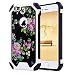 Produktbild iPhone 6S Hülle, iPhone 6 (4.7 Zoll) Hülle, SMART LEGEND 3 Layer Hybrid Combo Innere Weiche Silikon Hart Plastik Anti-stoß Schutzhülle Tasche Case Cover Dual Layer Rüstung Defender Body Schutz für iPhone 6S/6(4.7") - Pfingstrose