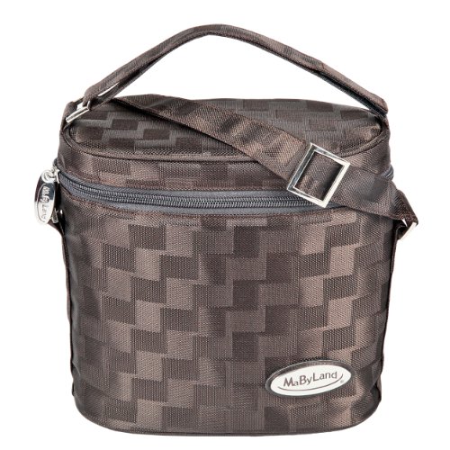 Mabyland Luxury Insulated Double Bottle Bag (Brown)