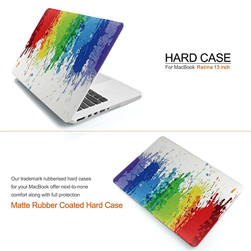 iDOO MacBook Schutzhülle / Hard Case Cover Laptop Hülle [Für MacBook Pro 13 Zoll Retina – ohne CD-Laufwerk: A1425/A1502] – matt, Paintsplash - 2
