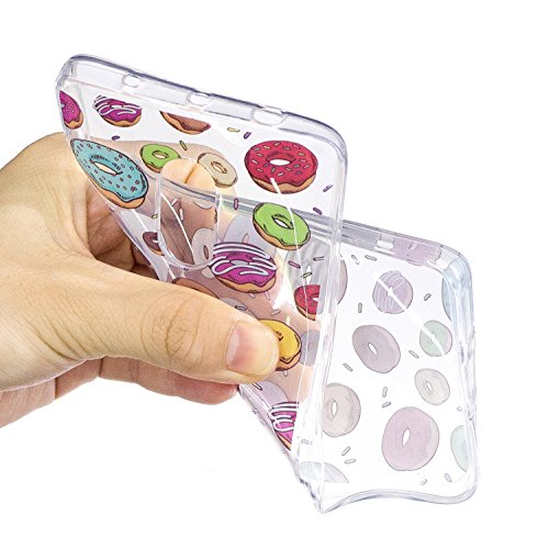 Funda Xiaomi Redmi Note 4   E-Lush Suave Silicona TPU Carcasa Ultra Delgado C  scara Clear Flexible Gel Parachoques Goma Mate Transparente Case Cover Pintura del impresi  n Elegante Bumper Premium y Creativo Carcasa Trasera Amortigua Golpes Protectiva Caso para Redmi Note 4 Smartphone Anti-Rasgu  o y Resistente Tapa - Donuts