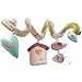 Chinatera Unisex Baby Bed Crib Hanging Floral-printed Baby Plush Toy with Music Roller Bell