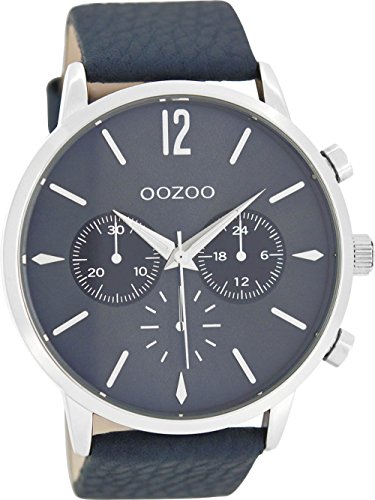Oozoo Herrenuhr mit Lederband 48 MM Blaugrau/Blaugrau C8242 Oozoo Herrenuhr mit Lederband 48 MM Blaugrau/Blaugrau C8242
