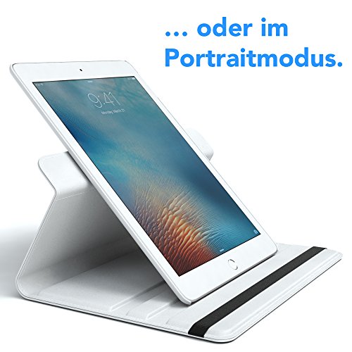 Apple iPad Pro 12,9 (Zoll) Hülle, EAZY CASE Rotation Case Premium Schutzhülle Smart Cover mit Stand-Funktion & Displayschutz 360° Grad drehbar – Etui aus Kunstleder in Weiß - 4