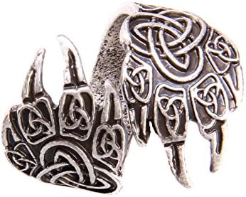 Viking Bear Claw Handmade Ring, Adjustable Ring