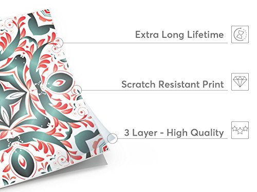 Fliesenaufkleber für Küchenrückwand u. Fliesenspiegel |Fliesensticker mit tollen Ornamenten für Badezimmerfliesen – Küchenwand dekorieren | 15×15 cm – Motiv Mexican Tiles – 9 Stück - 5