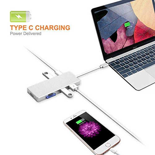 Hrph Multifunktions-Mini 3 Ports USB 3.0 HUB Typ-C Zu HDMI TF SD Kartenleser Für Macbook Pro PC - 3