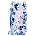 Produktbild HopMore Samsung Galaxy S9 Silikon Leder Hülle mit Kartenfach Klappbar Design Muster Bumper Ledertasche Magnetverschluss Standfunktion Holster Bookstyle Schutzhülle Handyhülle Tasche Schale Cover Case pour Galaxy S9 -- Blauer Schmetterling