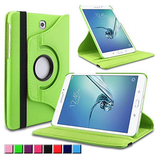 Infiland Samsung Galaxy Tab S2 9.7 Hülle Case - PU Ledertasche lederhülle 360° Drehbarer Stand Smart Cover Case Schutzhülle Tasche Etui für Samsung Galaxy Tab S2 T810N / T815N 24,6 cm (9,7 Zoll) Tablet-PC(mit Auto Schlaf / Wach Funktion)(Grün)