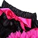 Tortoise & Rabbit Baby Girls' Fluffy Pettiskirt Tutu Skirt (M, Black Rose Red)
