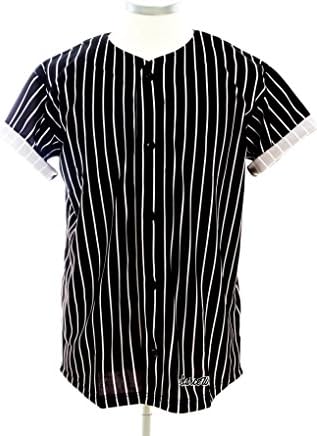Scarcewearblack pinstripe baseball jersey size XS